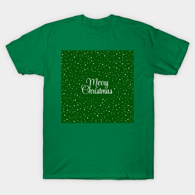 Merry Christmas star pattern. Minimalistic Christmas pattern. Silent night pattern. Christmas starry snowflakes in minimalist style. T-Shirt by ChrisiMM